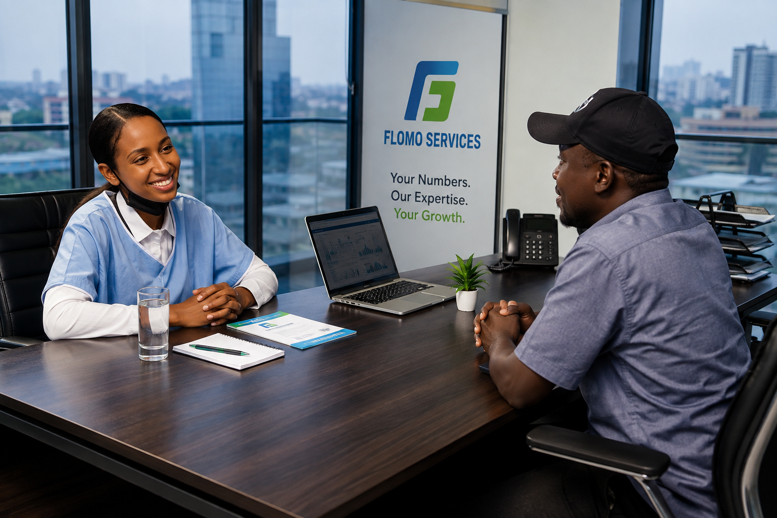 Flomo Services client meeting